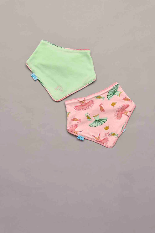 Ballet Pack of 2 Pink Baby Girls Bibs