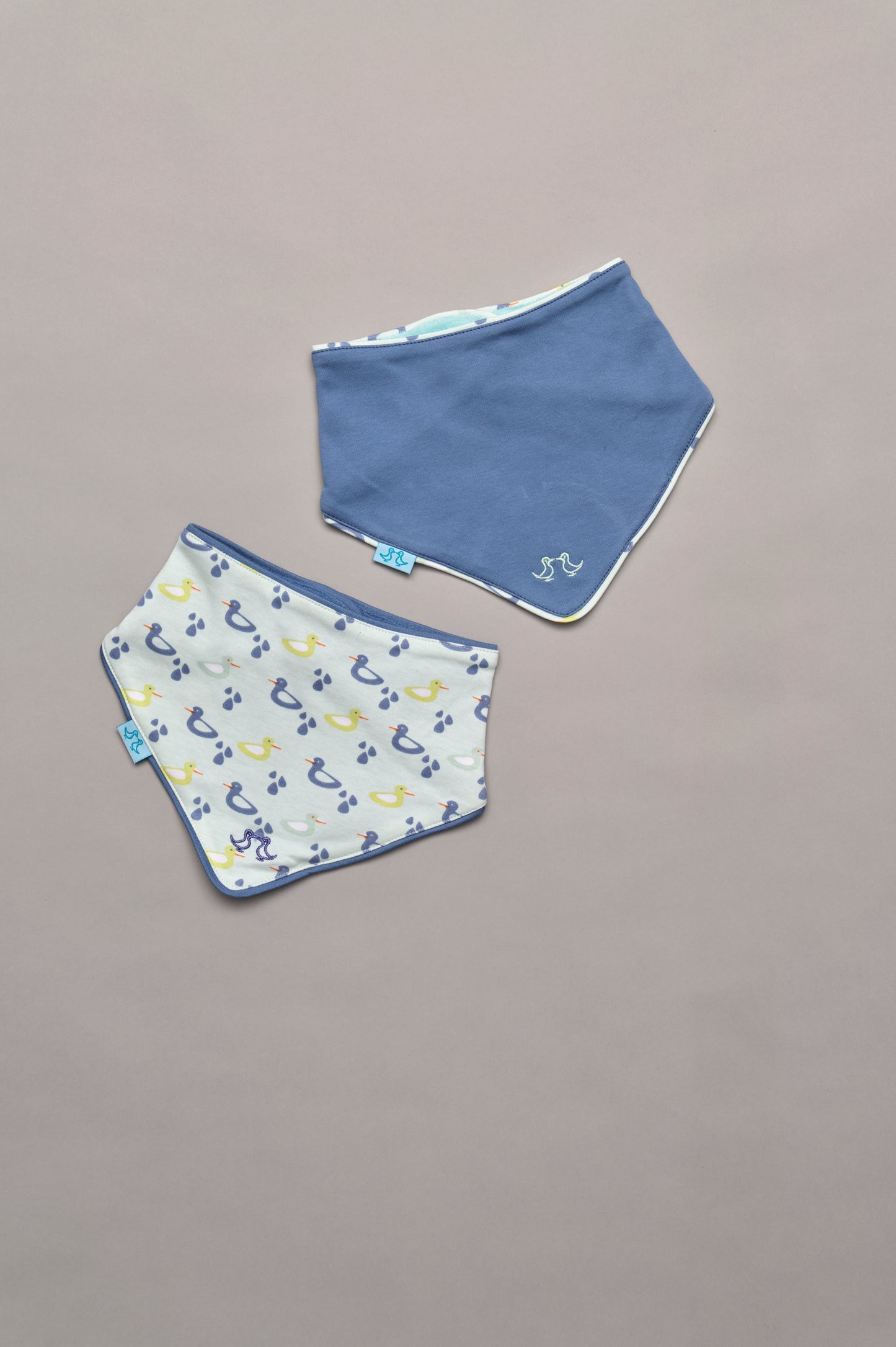 Ducks Pack of 2 Blue Baby Boys Bibs