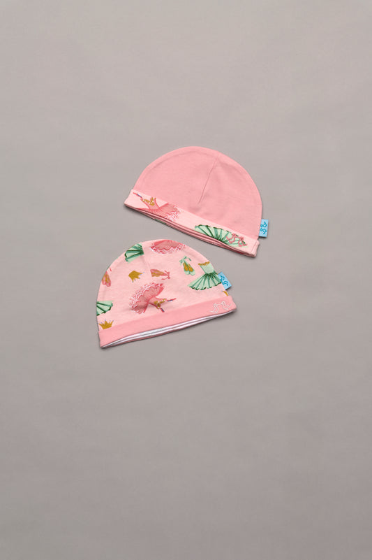 Ballet Print Baby Girls Hat Set