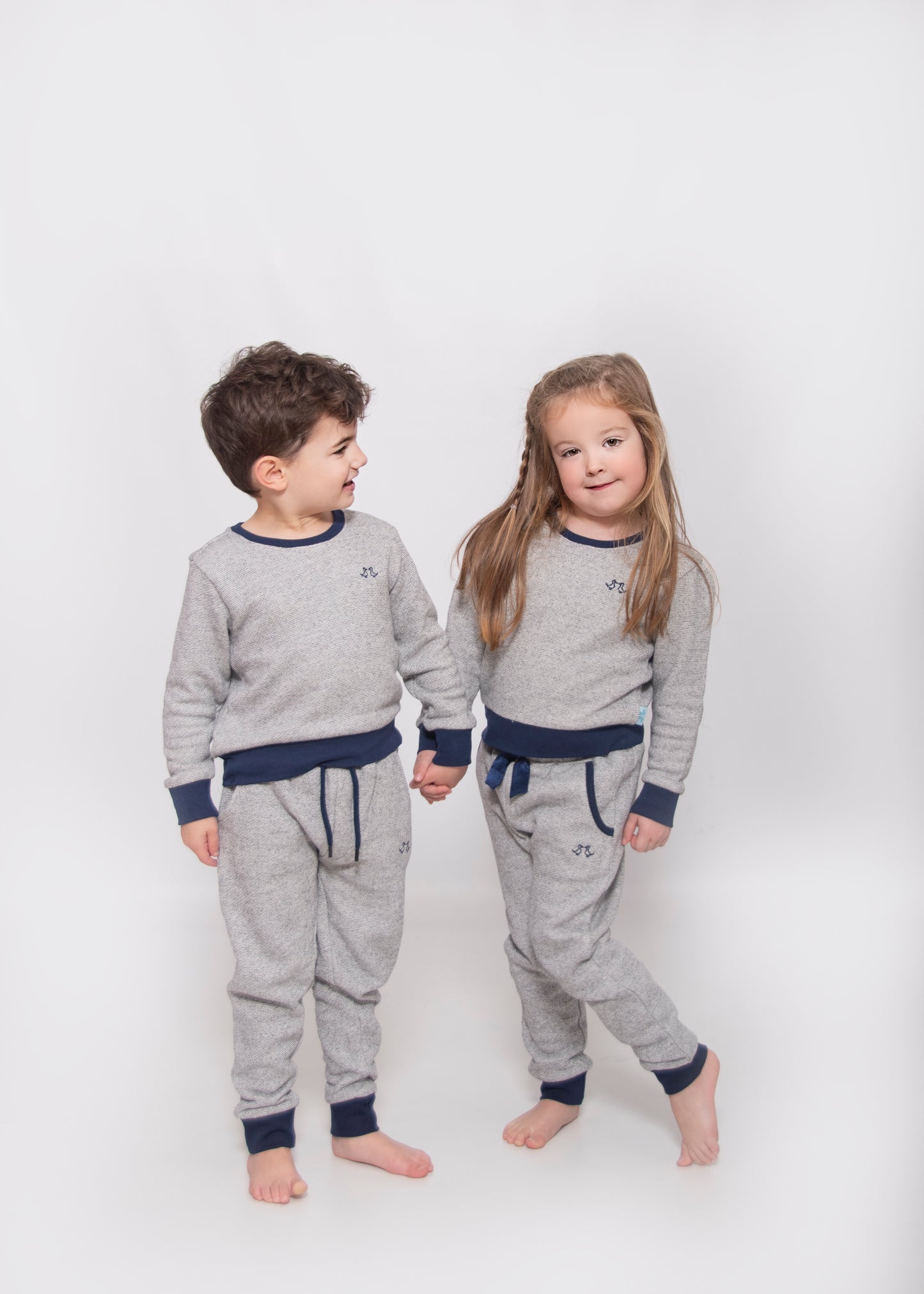 Girls Grey Jersey Lounge Set