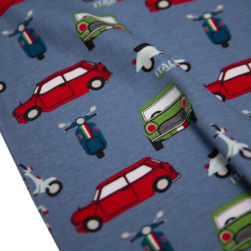 Boys button up pyjamas - car print