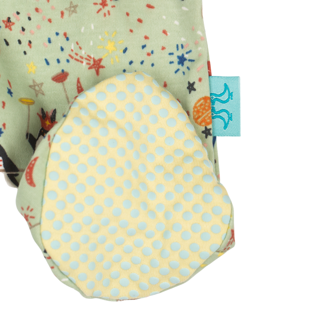 Showman Print Green & Yellow Baby Grow