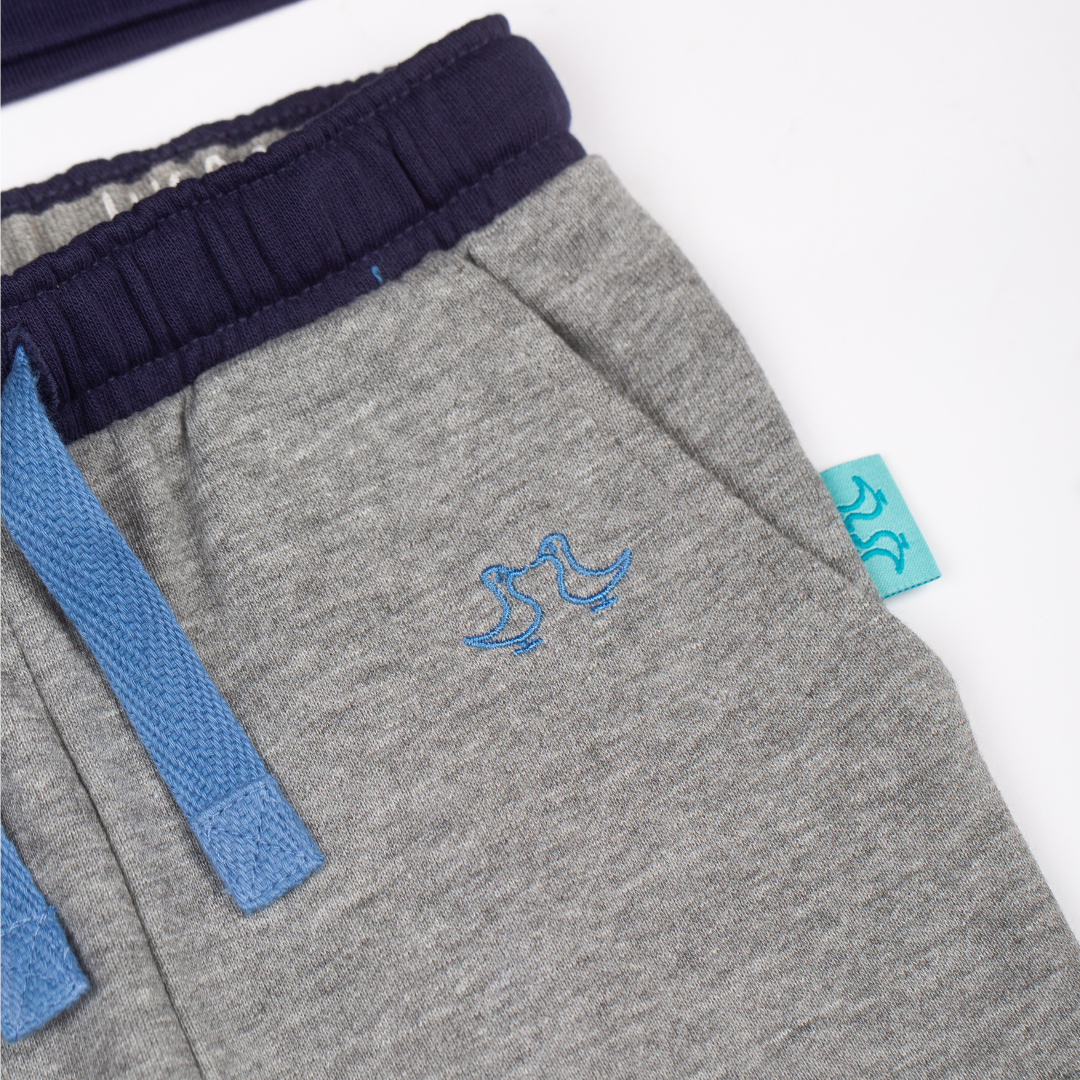 Grey & Blue Boys Lounge Set