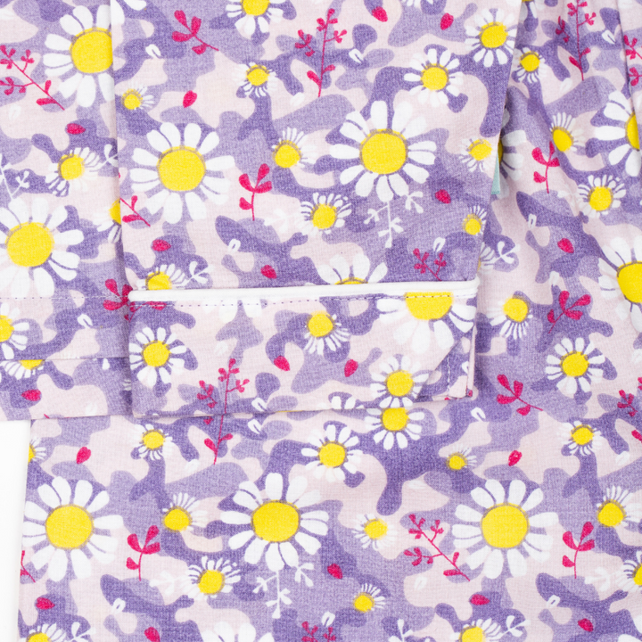 Dizzy Daisy Print Girls Button Up Pyjamas