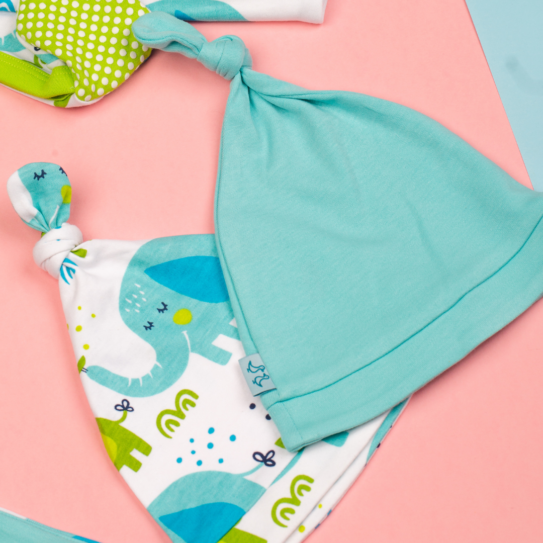 Little Elephant Print Boys Baby 7 Piece Set