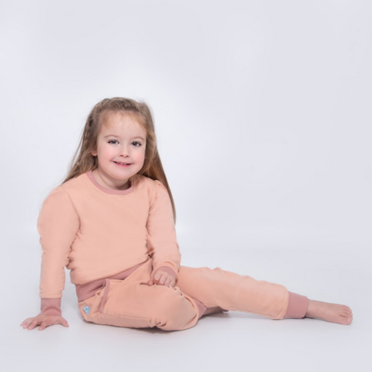 Girls Pink Jersey Lounge Set