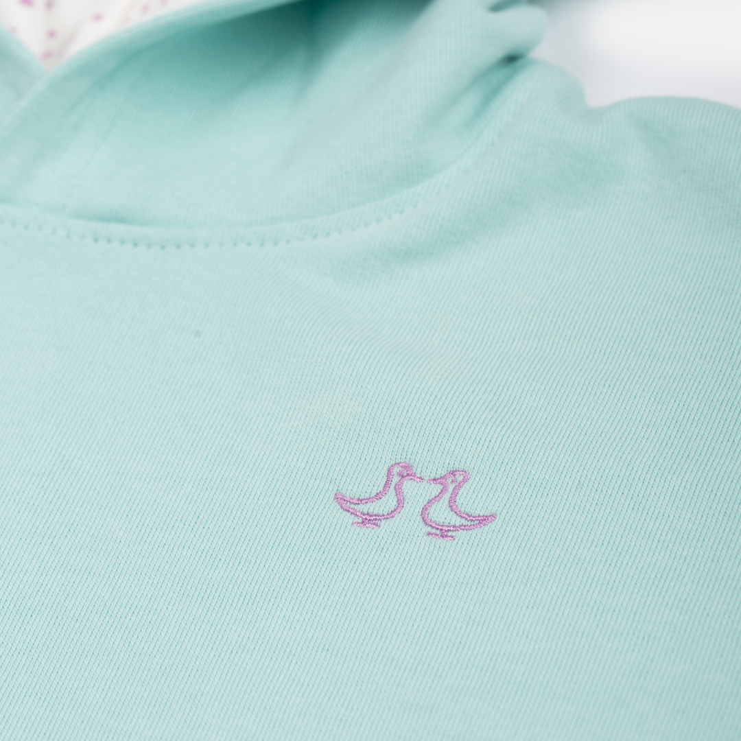 Light Blue Pull On Girls Hoodie