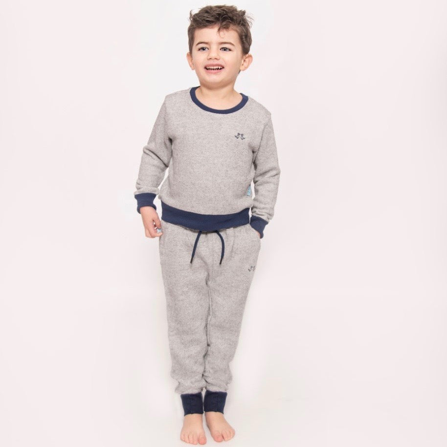 Boys Grey Jersey Lounge Set
