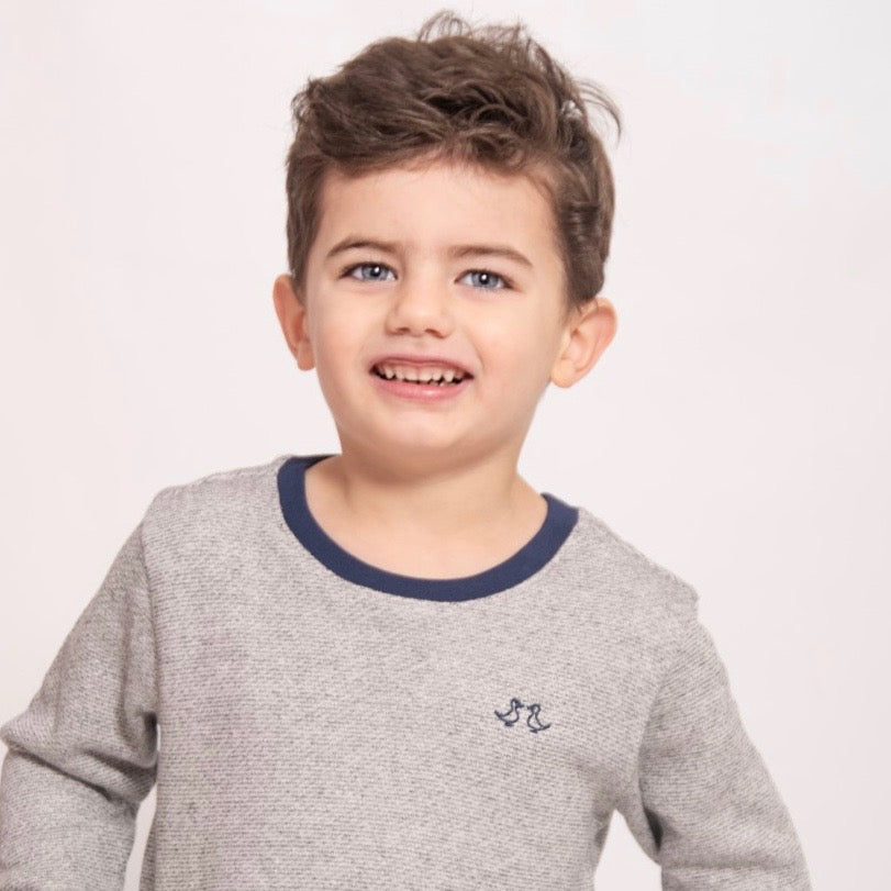 Boys Grey Jersey Lounge Set
