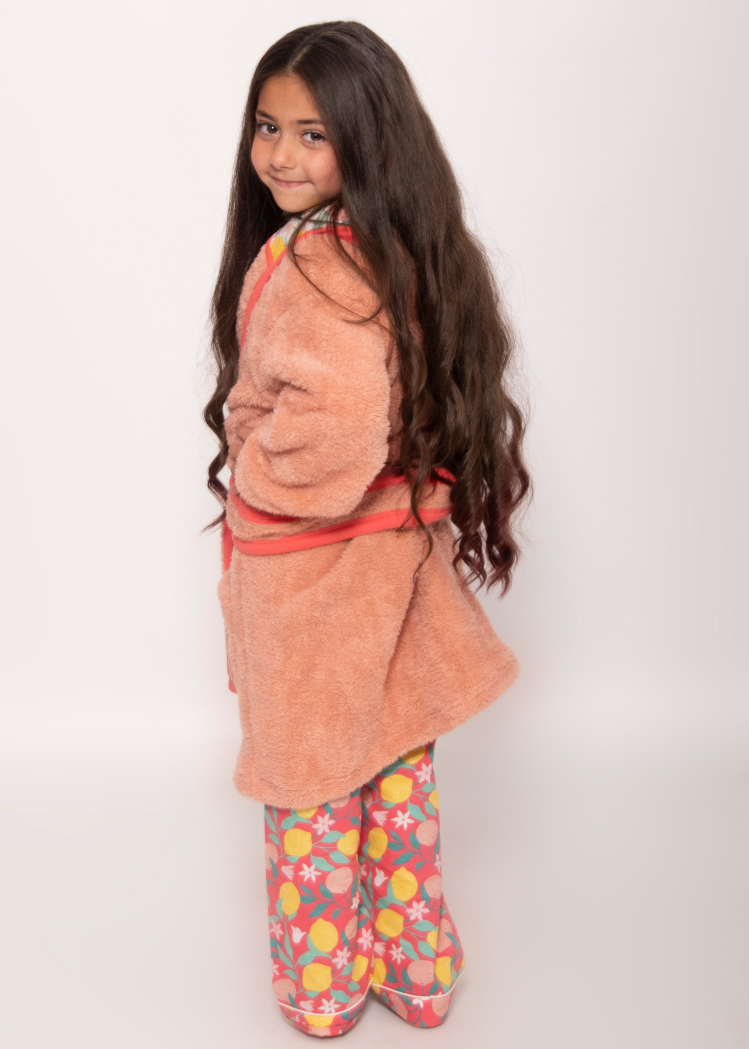 Blue bees dressing gown for children from Luca and Rosa