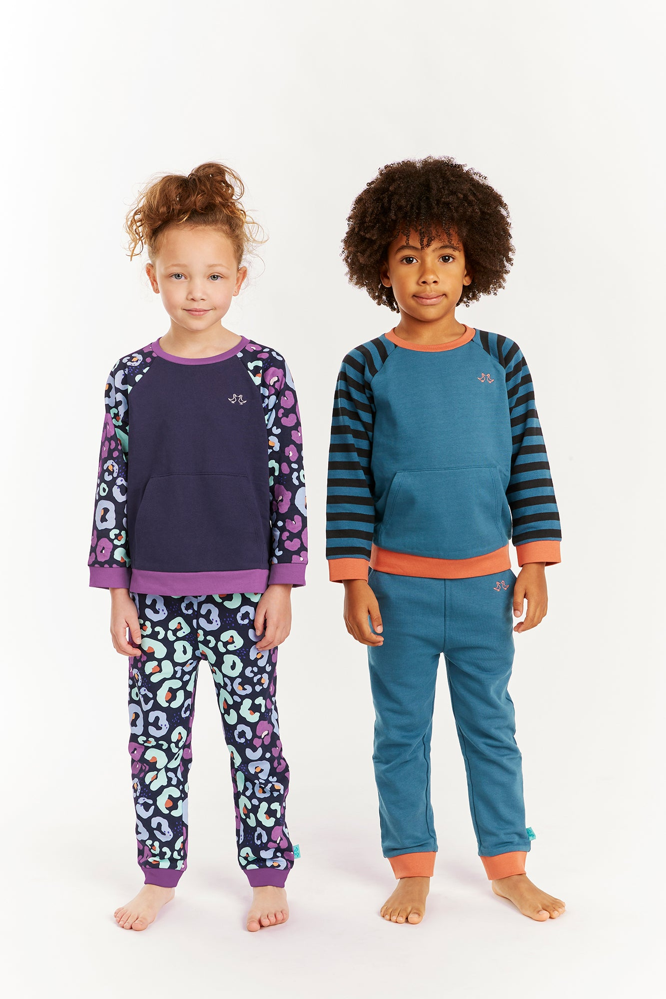 Blue lounge wear for children from Luca and Rosa