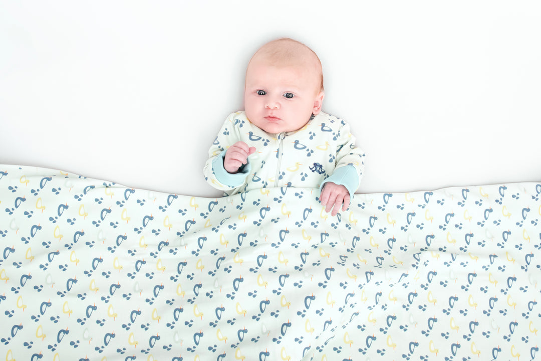 Baby blanket boys duck print