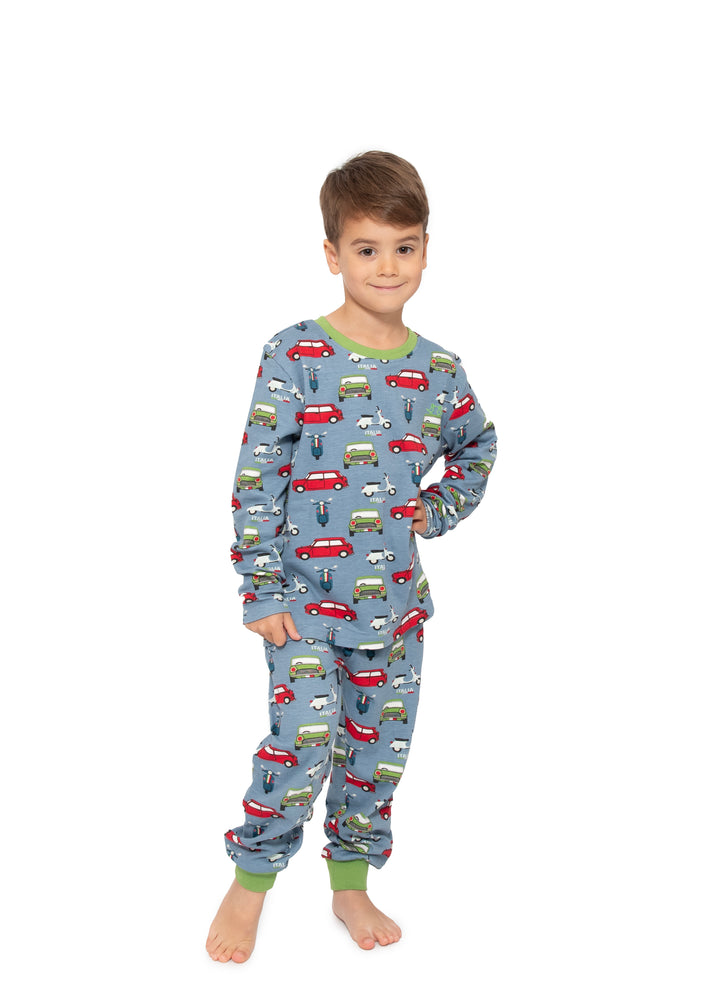 Boys pull on pyjamas - car print