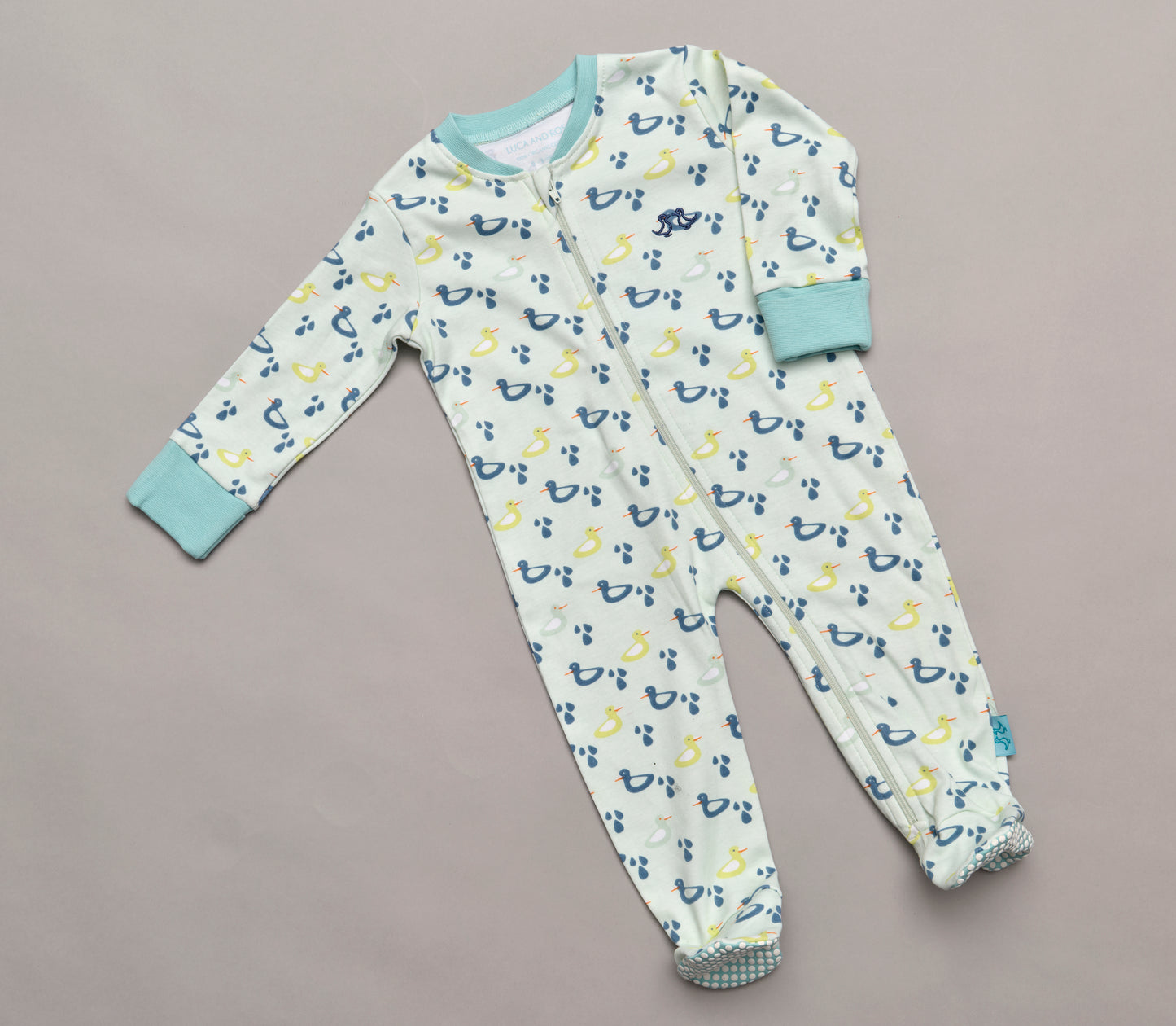 Baby grow boys duck print