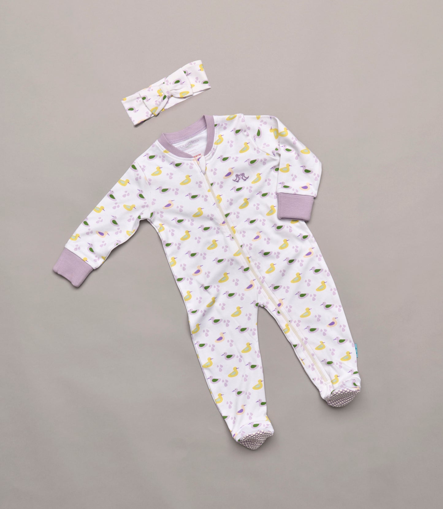 Baby grow - girls duck print