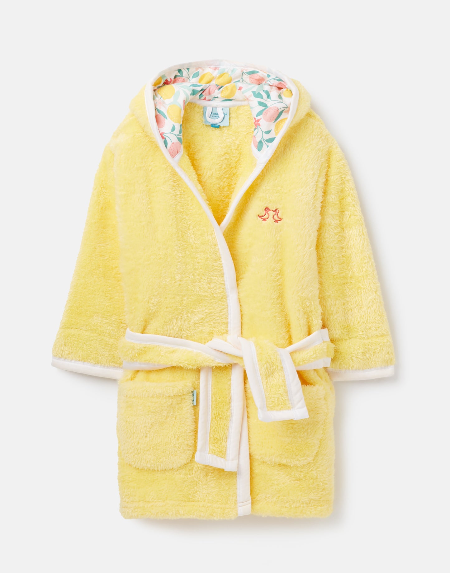 Lemon Grove Yellow Girls Fleece Dressing Gown