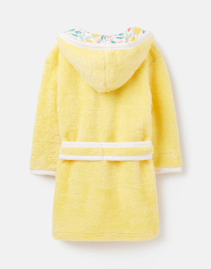 Lemon Grove Yellow Girls Fleece Dressing Gown