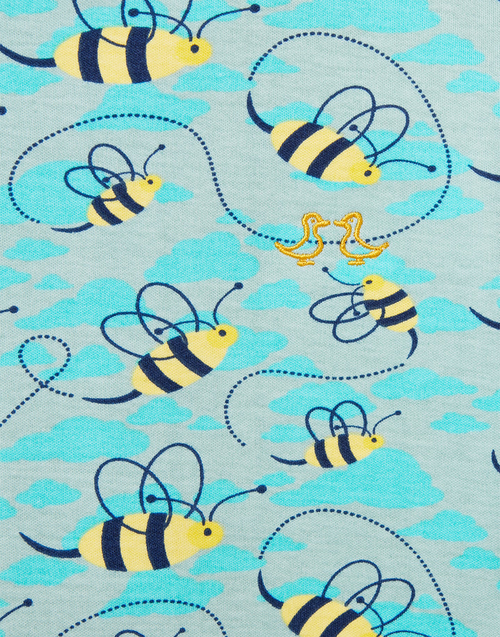 Busy Bees Girls Jersey Pyjamas in Organic Cotton