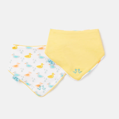 Ducks Pack of 2 Yellow Baby Dribble Bibs