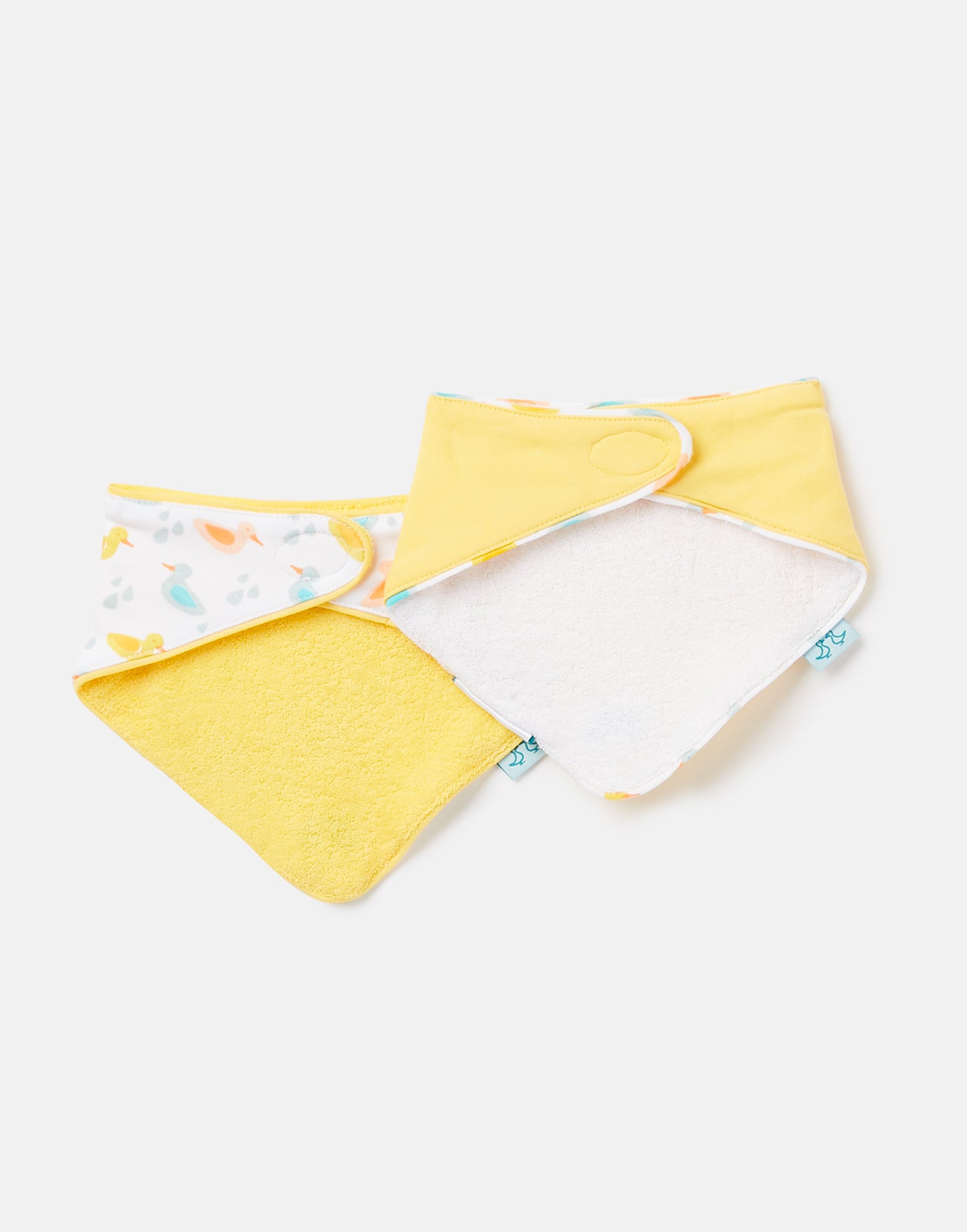 Ducks Pack of 2 Yellow Baby Dribble Bibs