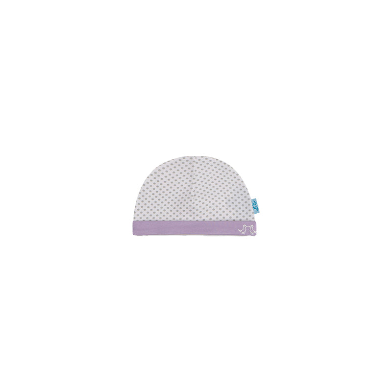 Duck Print Lilac Baby Girls Hat Set