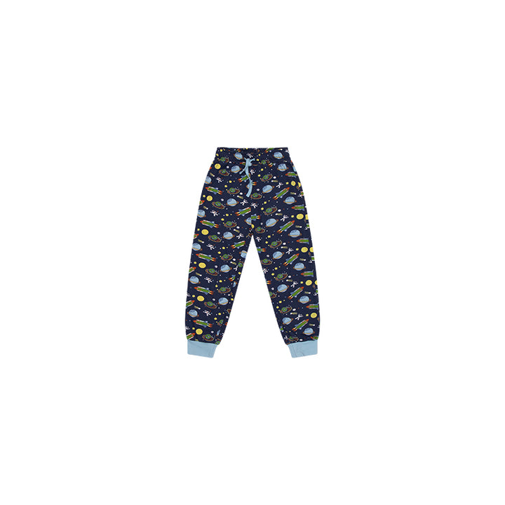 Boys pull on pyjamas - space print