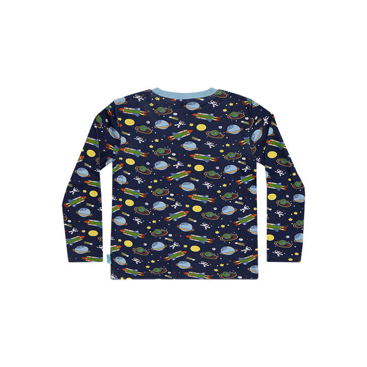 Boys pull on pyjamas - space print