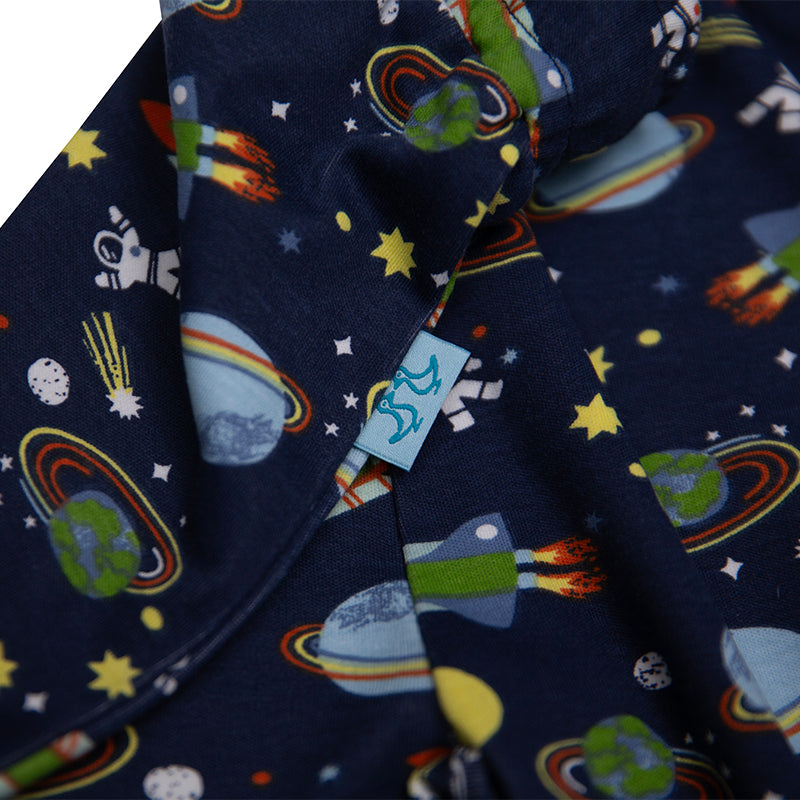 Boys pull on pyjamas - space print