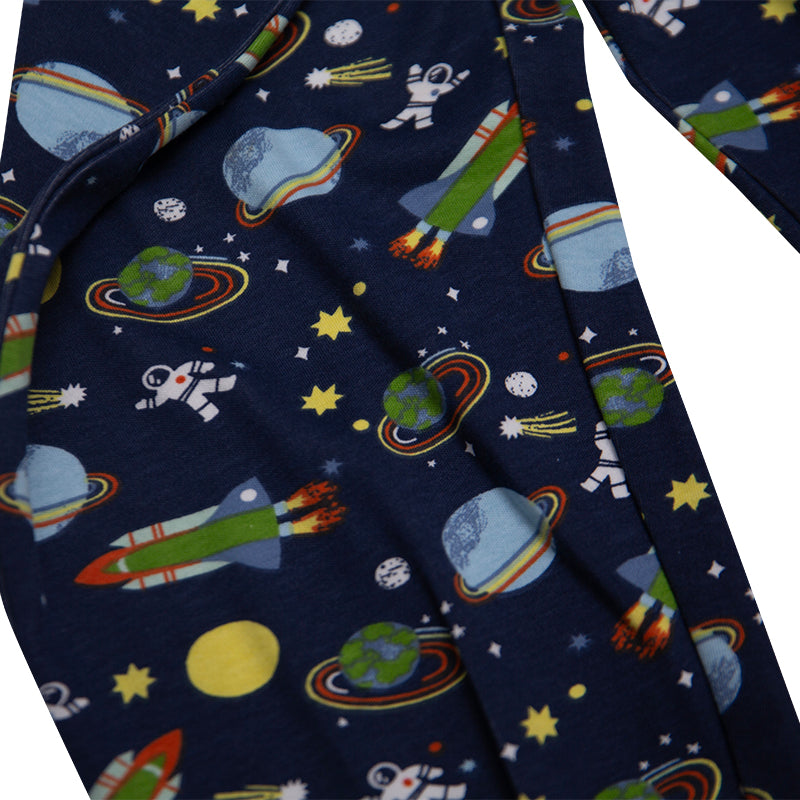 Boys pull on pyjamas - space print