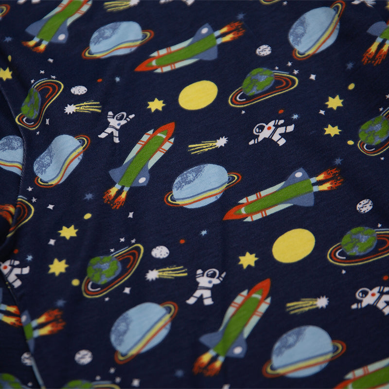 Boys pull on pyjamas - space print