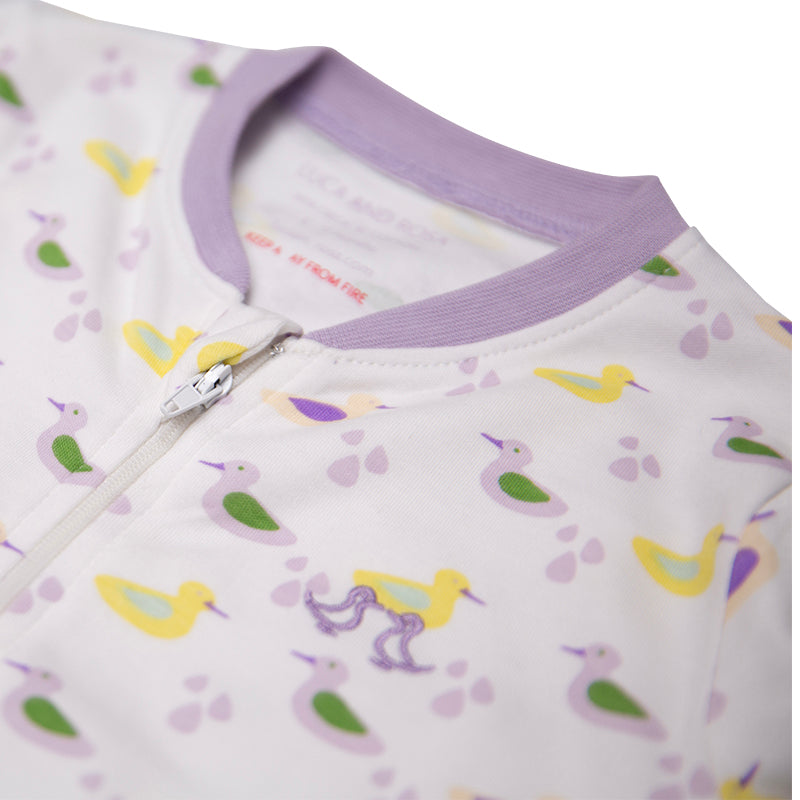 Baby grow - girls duck print