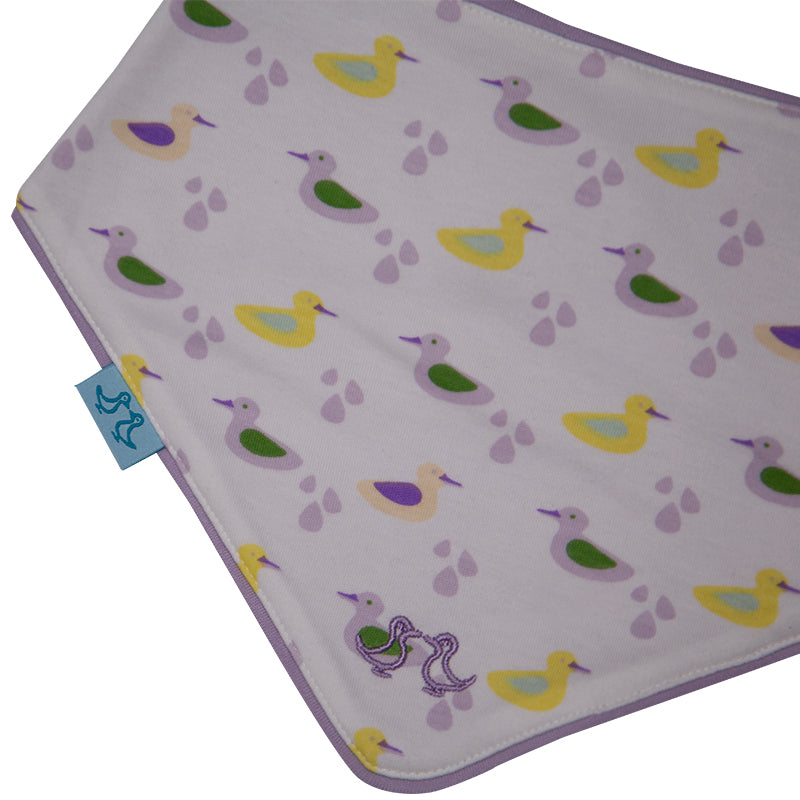 Ducks Pack of 2 Lilac Baby Girls Bibs