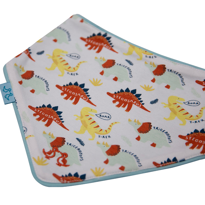 Dinosaur Pack of 2 Yellow Baby Boys Bibs