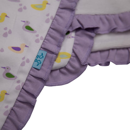 Baby blanket - girls duck print