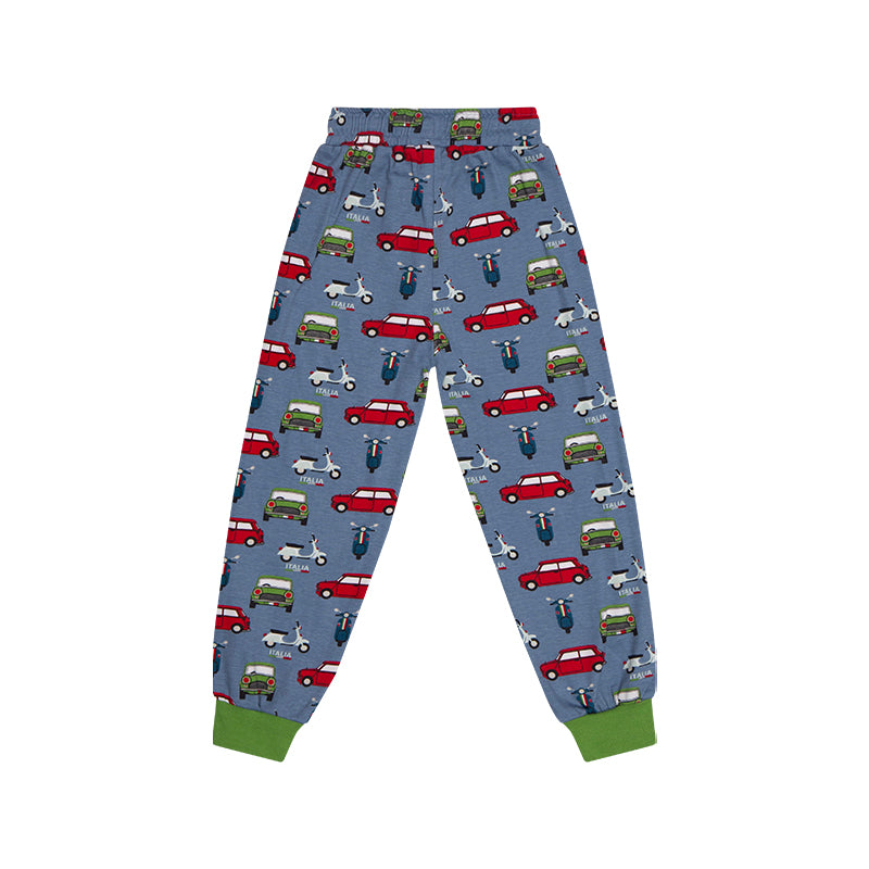 Boys pull on pyjamas - car print