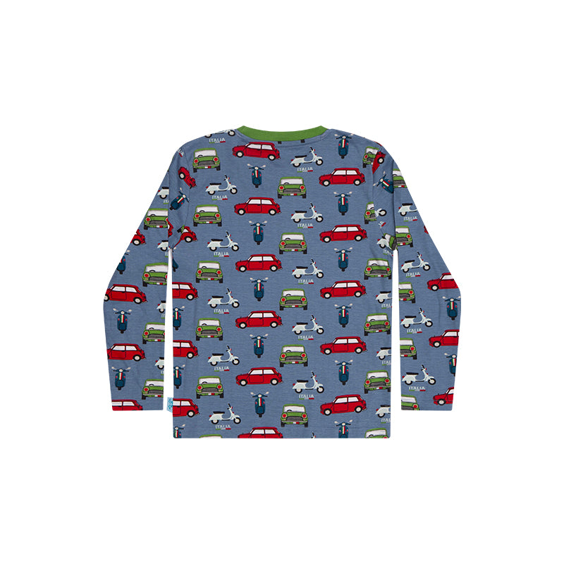 Boys pull on pyjamas - car print