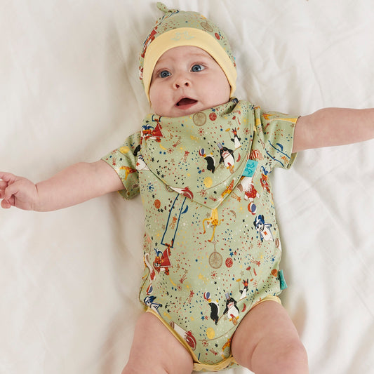Showman Baby Grow & 2 Piece Vest Set