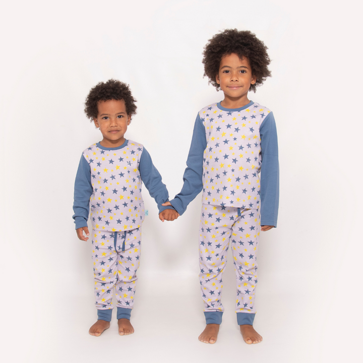 Shining Stars Boys Print Interlock Pyjamas