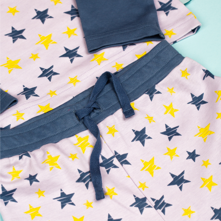 Shining Stars Girls Print Interlock Pyjamas