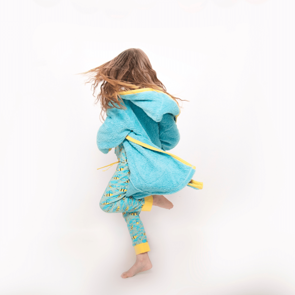 Busy Bees Dressing Gown and Jersey Pyjamas Luxury Gift Set