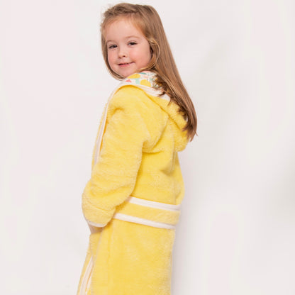 Lemon Grove Yellow Girls Fleece Dressing Gown