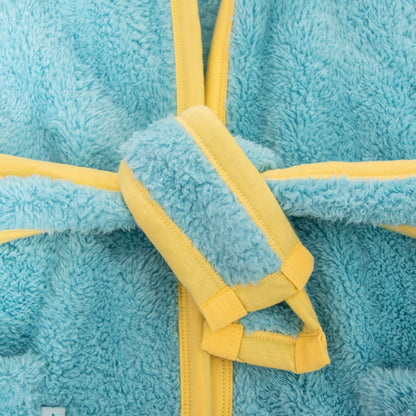 Busy Bees Light Blue Boys Fleece Dressing Gown