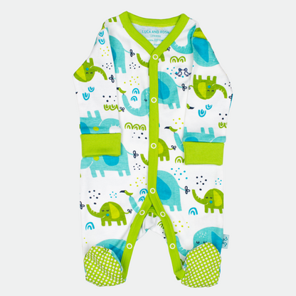 Little Elephant Print Boys Baby 7 Piece Set
