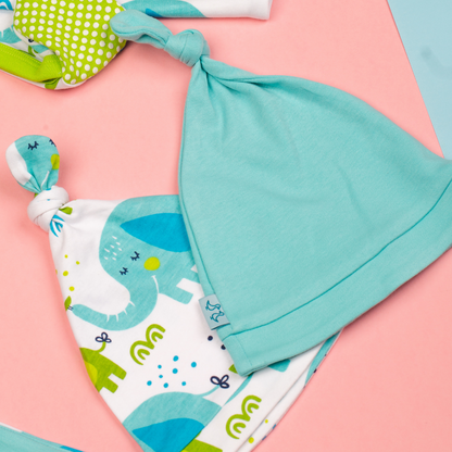 Little Elephant Print Boys Baby 7 Piece Set