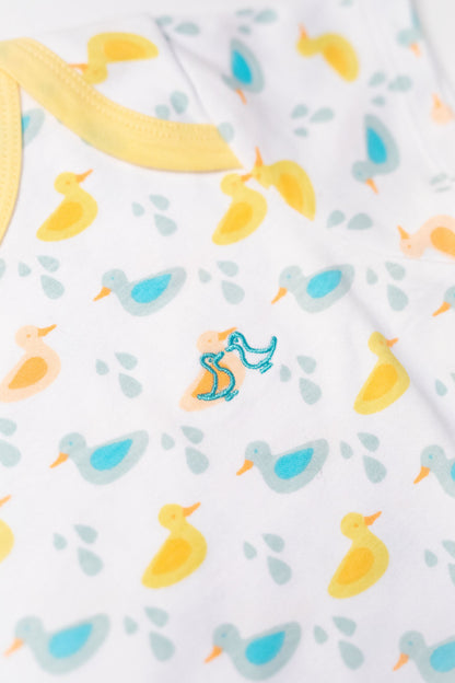 Little Ducks Baby Grow & 2 Piece Vest Set