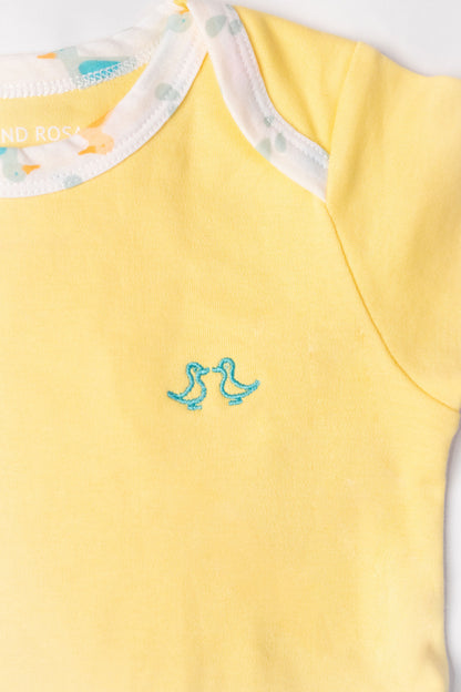 Little Ducks Baby Grow & 2 Piece Vest Set