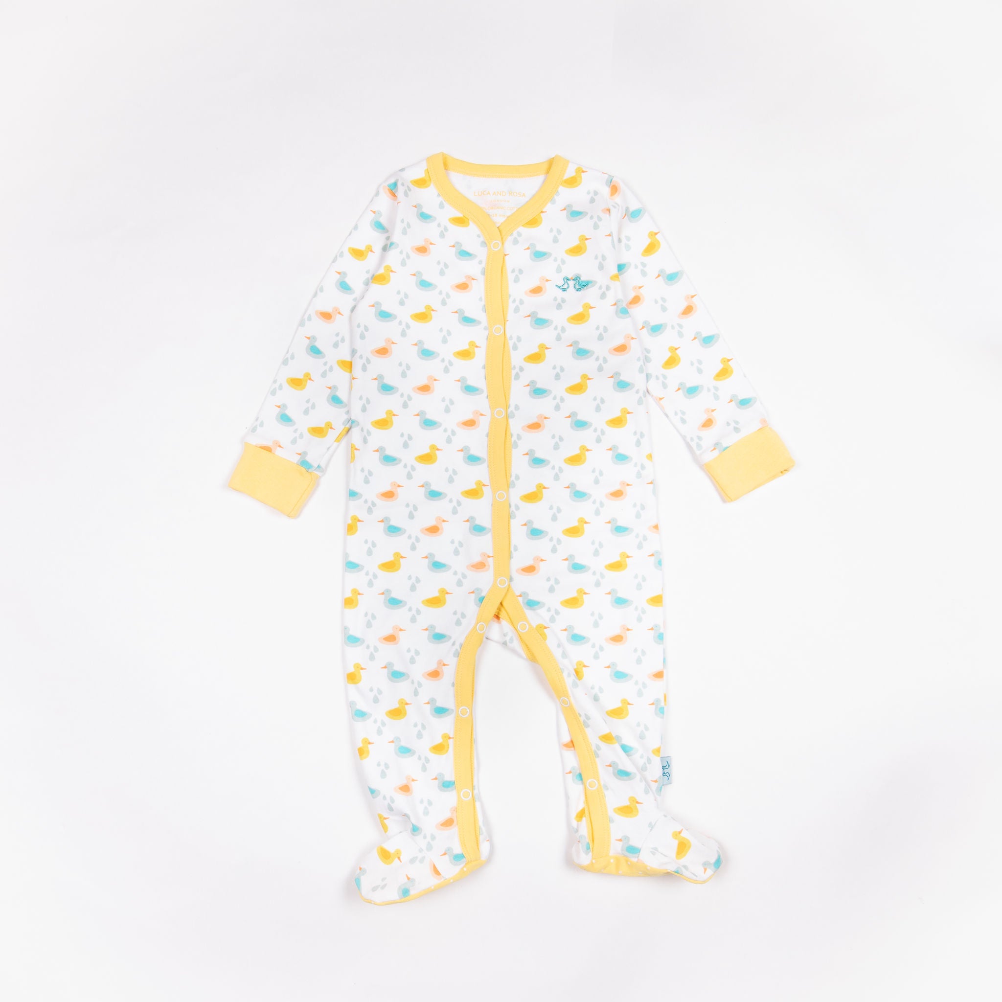 Little Ducks Luxury Babygrow and 2 Piece Vest Gift Set in Organic Cotton