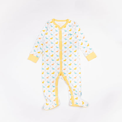 Little Ducks Baby Grow & 2 Piece Vest Set