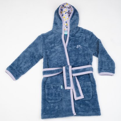 Shining Stars Print Dressing Gown Navy