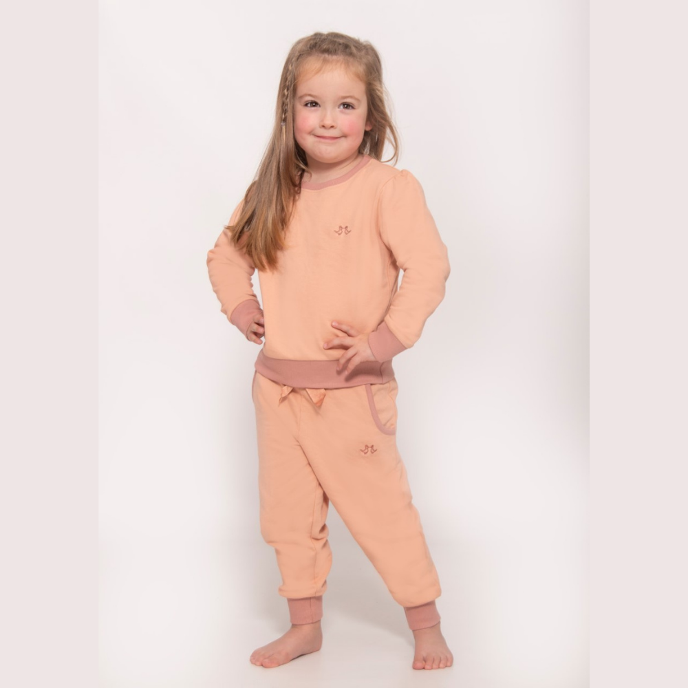 Girls Pink Jersey Lounge Set
